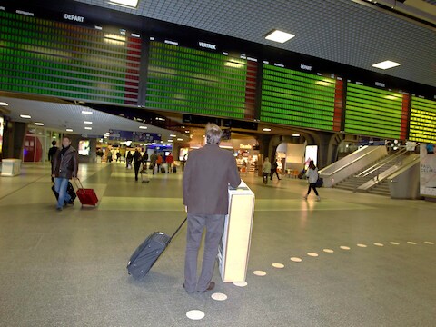 Vooral buitenlandse reizigers zijn gestrand in Brussel Zuid.