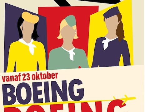 De toneelspelers van het Vaarttheater zijn momenteel volop aan het repeteren voor de komedie ‘Boeing Boeing’, die ze vanaf vrijdag 23 oktober op de bühne brengen 