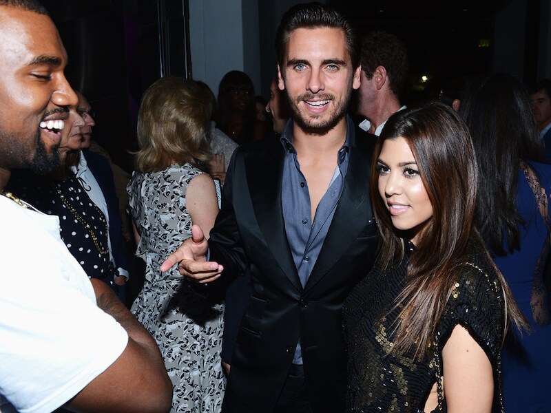 Kanye met Scott en Kourtney tijdens een feestje in Miami.