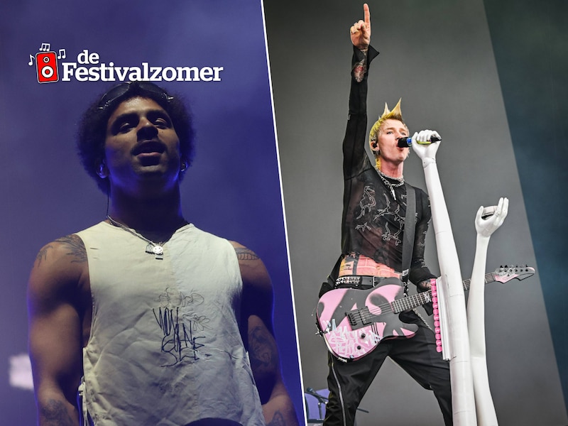 Blote basten en bh’s bij blackwave., Machine Gun Kelly gaat voor KNT op Rock Werchter: dit vonden onze recensenten van dag 3