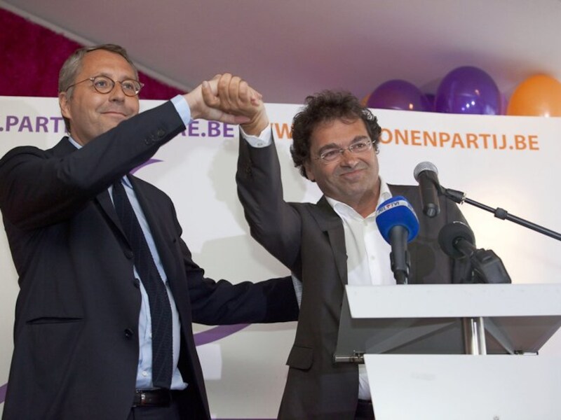 Mischael Modrikamen en Rudy Aernoudt in juni.