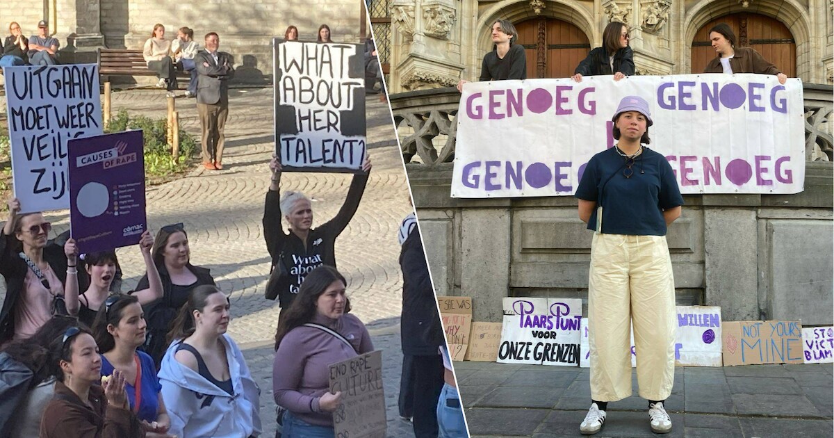 Opnieuw protest in Leuven na omstreden vonnis in verkrachtingszaak: “We ...