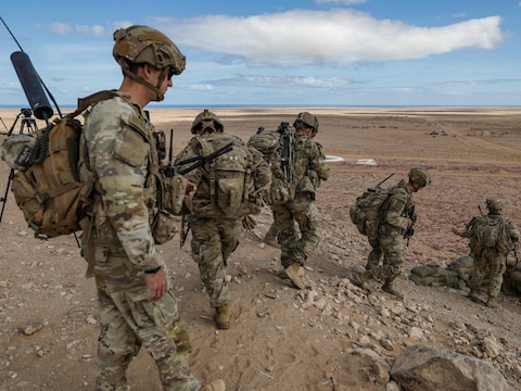 Amerikaanse militairen tijdens de militaire oefening ‘African Lion 2026’ in Marokko. (08/05/2026)