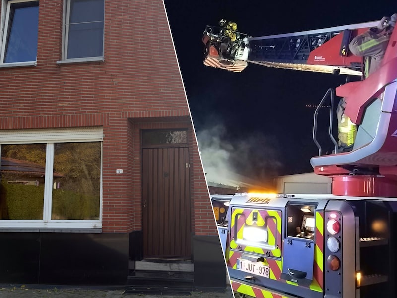 De woning is na de brand onbewoonbaar.