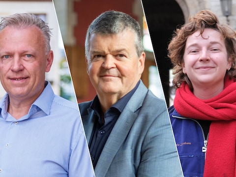 V.L.N.R.: Stefaan Deleus van cd&v Mechelen, burgemeester Bart Somers en Sara Van Rompaey van PVDA Mechelen.