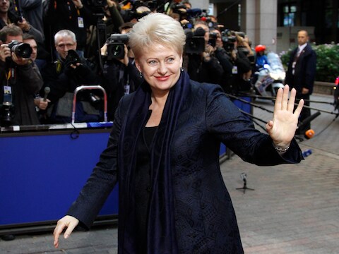 Dalia Grybauskaite, president van Litouwen.