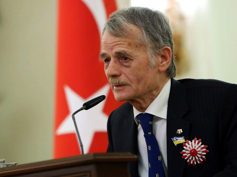 De leider van de Krimtataren Mustafa Dzjemilev