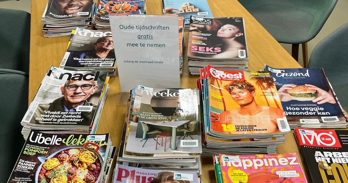 Bib in Putte-Kapellen doet oude tijdschriften gratis weg