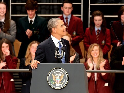 De Amerikaanse president Barack Obama.