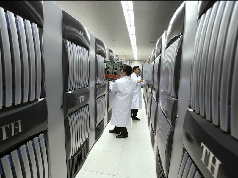 De snelste supercomputer in China heet 'Tianhe', ofwel 'Milky Way'.