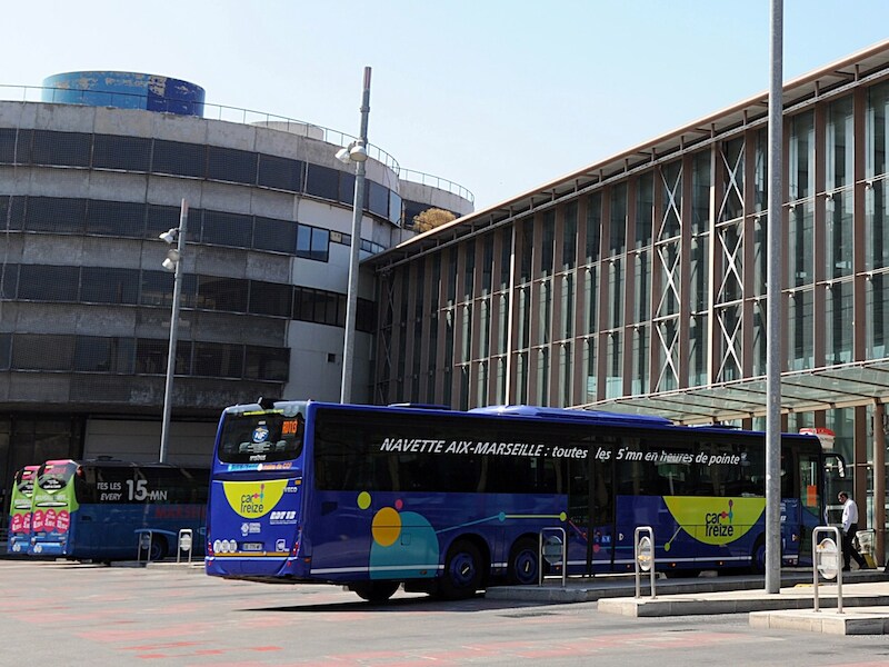 Het busstation in Marseille waar de arrestatie vrijdag plaatsvond.
