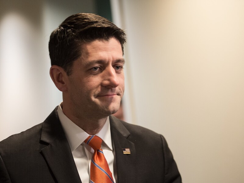Voorzitter van het Huis van Afgevaardigden, Republikein Paul Ryan.