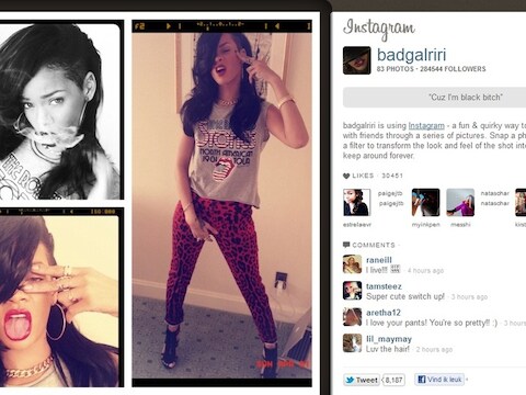 Rihanna onthulde haar nieuwe haarkleur op microblogsite Twitter.
