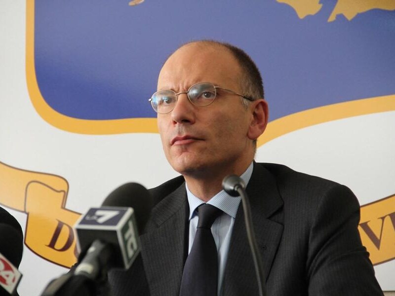 De Italiaanse premier Enrico Letta.
