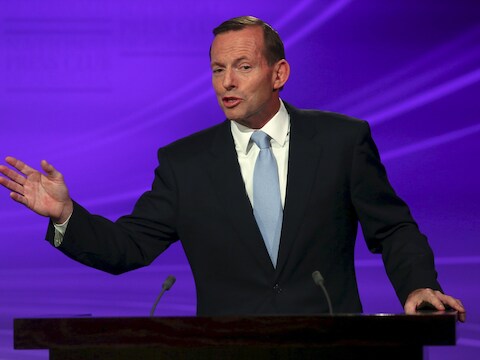 De Australische premier Tony Abbott.