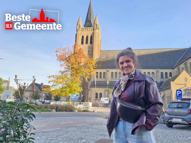 Elise Cornelissens op de markt van Staden