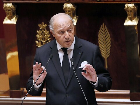 De Franse minister van Buitenlandse Zaken Laurent Fabius