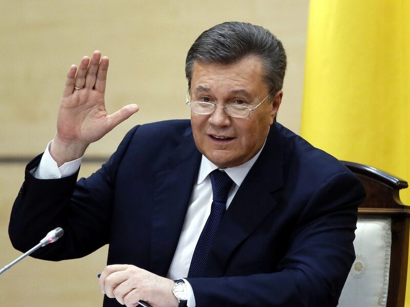 De afgezette president Viktor Janoekovitsj.