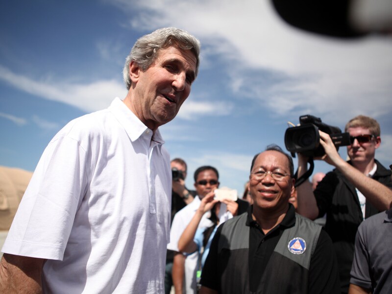 John Kerry vorige week tijdens een bezoek aan de Filipijnen.
