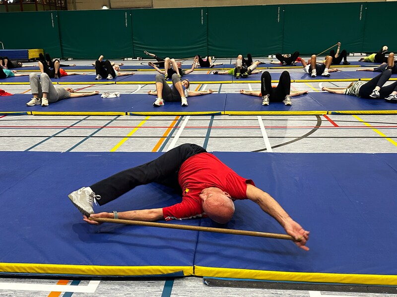 Toni Barczuk (80), de populaire sportleraar van Fitness Gymclub Olympia.