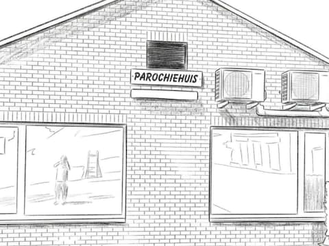 Het parochiehuis in Hillegem.
