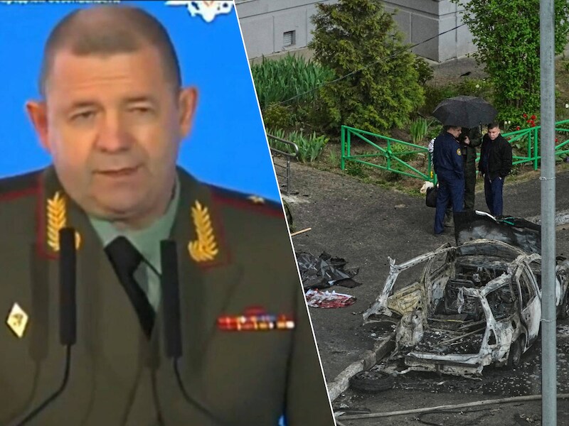 Jaroslav Moskalik.  / De auto na de explosie.