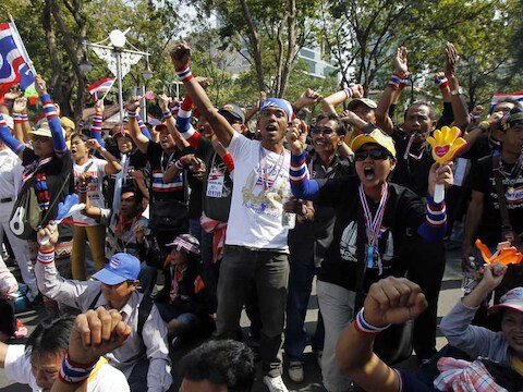 Demonstranten in Bangkok.