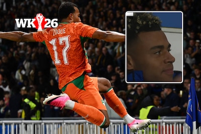 Hij lachte eens groen vanop de bank: Frankrijk-ster Doué ziet hoe eigen broer ‘Les Bleus’ nekt... en de cornervlag net niet in tweeën trapt
