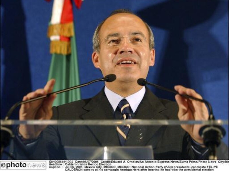 President Felipe Calderon heeft de oorlog verklaard aan de drugskartels.