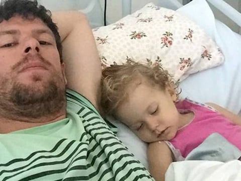 Adam Koessler met zijn dochter Rumer Rose