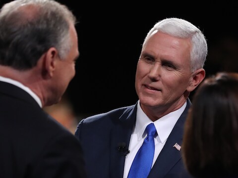 Trumps 'running mate' Mike Pence, de man die de Republikeinse vice-president moet worden.