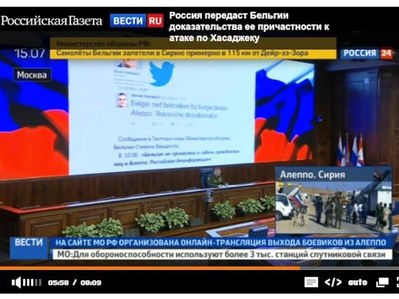 Ook de tweet van minister van Defensie Steven Vandeput kwam tijdens de persconferentie ter sprake.