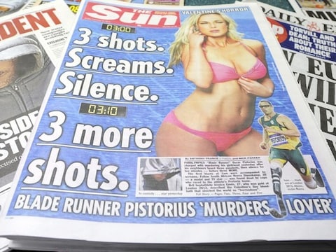 De voorpagina van The Sun