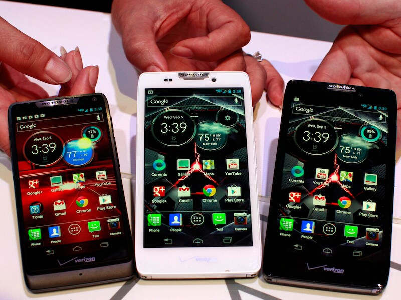 Een Droid Razor M, Droid Razor HD en Droid Razor Maxx HD.