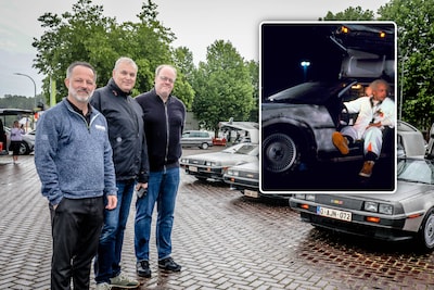Met ‘Back to the Future’-bolides rijden Andy, Frederik en Ja