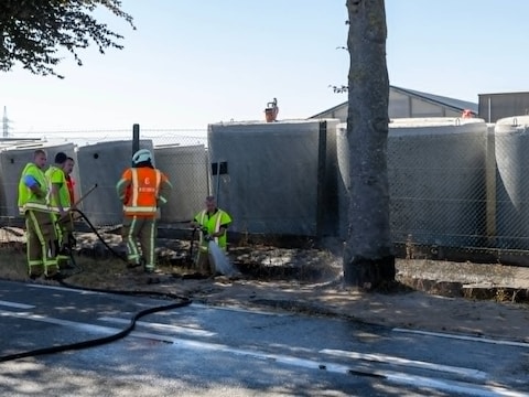 Langs de Wakkensesteenweg in Tielt vatte de grasberm vuur.