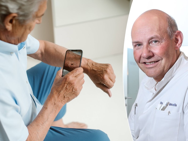 Dermatoloog Thomas Maselis over de SkinVision-app, die apothekers gebruiken.