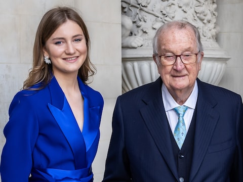 Kroonprinses Elisabeth met haar grootvader koning Albert.
