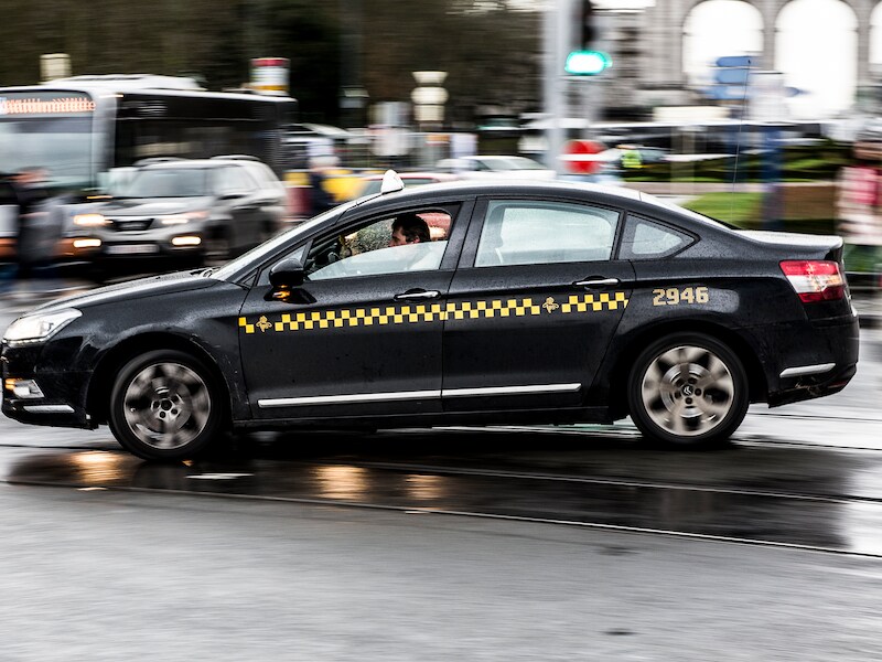 Een taxi in Brussel