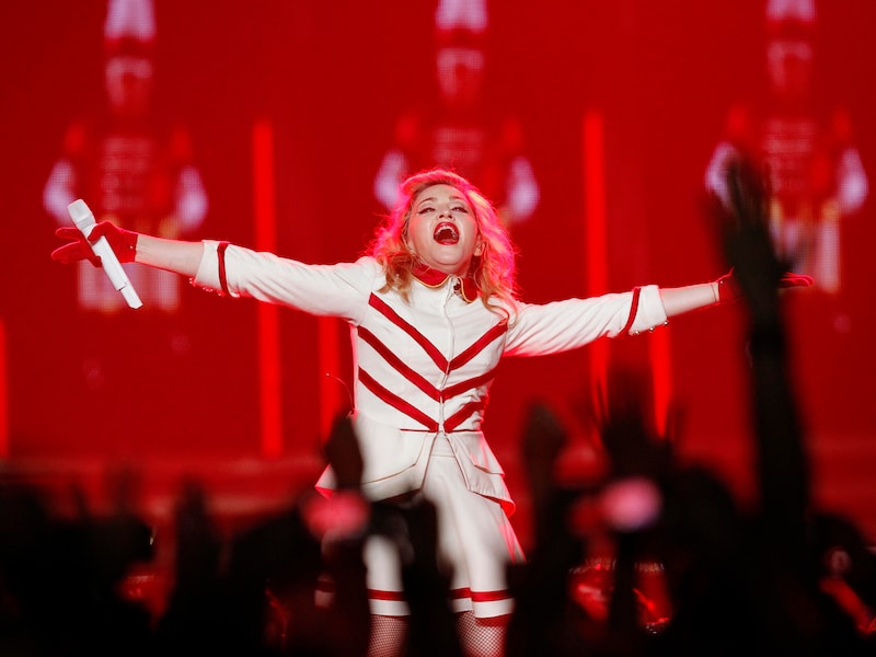 Madonna tijdens haar 'MDNA'-tournee.