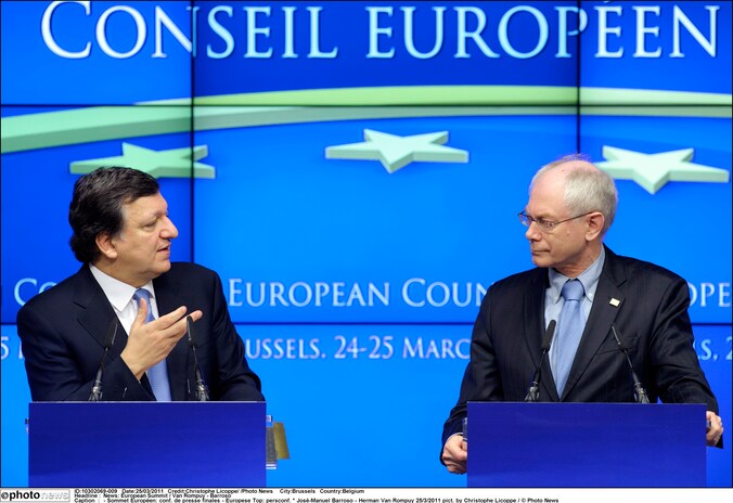 José-Manuel Barroso en Herman Van Rompuy.