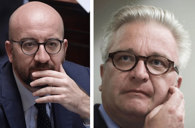 Premier Charles Michel (L) en prins Laurent (R).