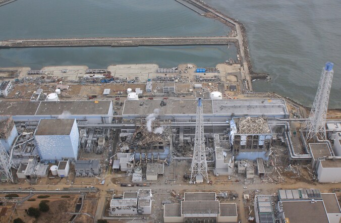 De kerncentrale op 20 maart 2011, negen dagen na de allesverwoestende tsunami.