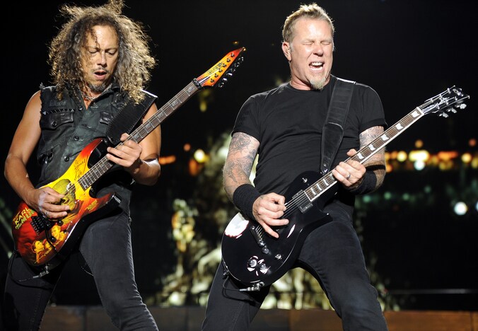 Kirk Hammett en James Hetfield.