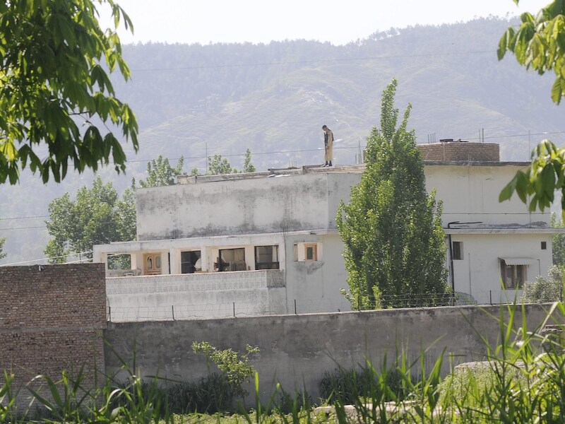 Het complex in Abottabad waar Osama verbleef.