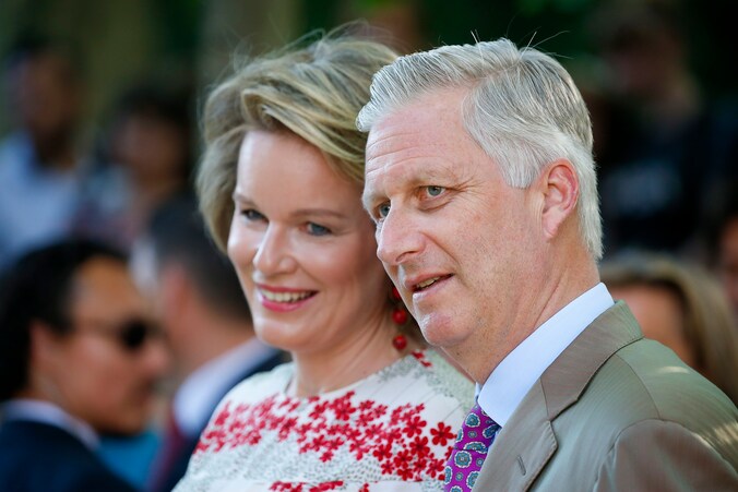 Koningin Mathilde en koning Filip op archiefbeeld.