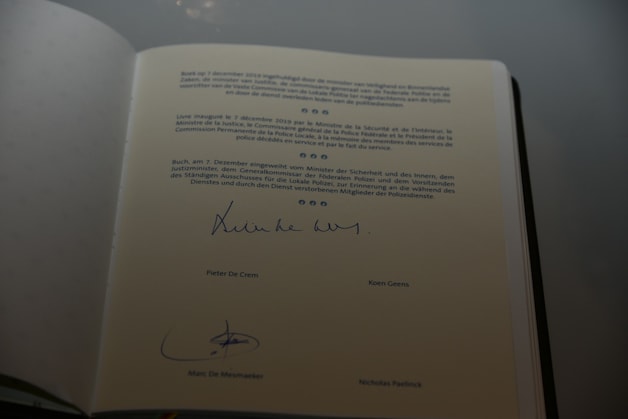 Het 'Memorybook', waar familie en vrienden een boodschap konden nalaten.