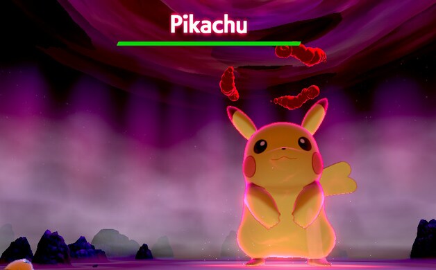 Een grote Dynamax Pikachu