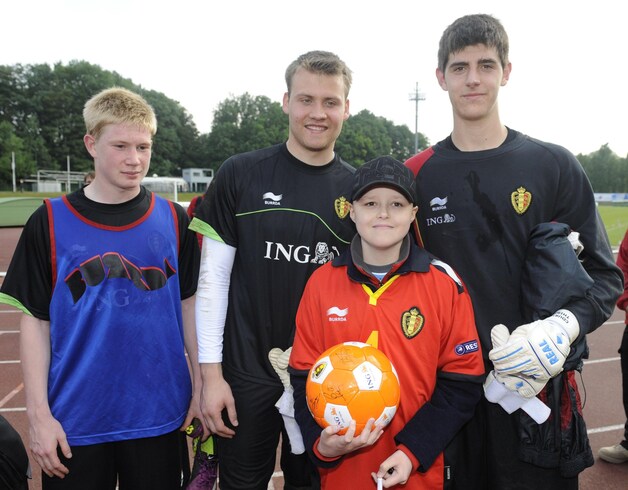 De Bruyne, Mignolet en Courtois in 2011.