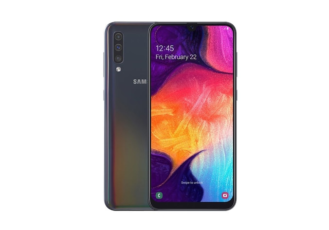 Een van de uitvoeringen van de Samsung Galaxy A50.